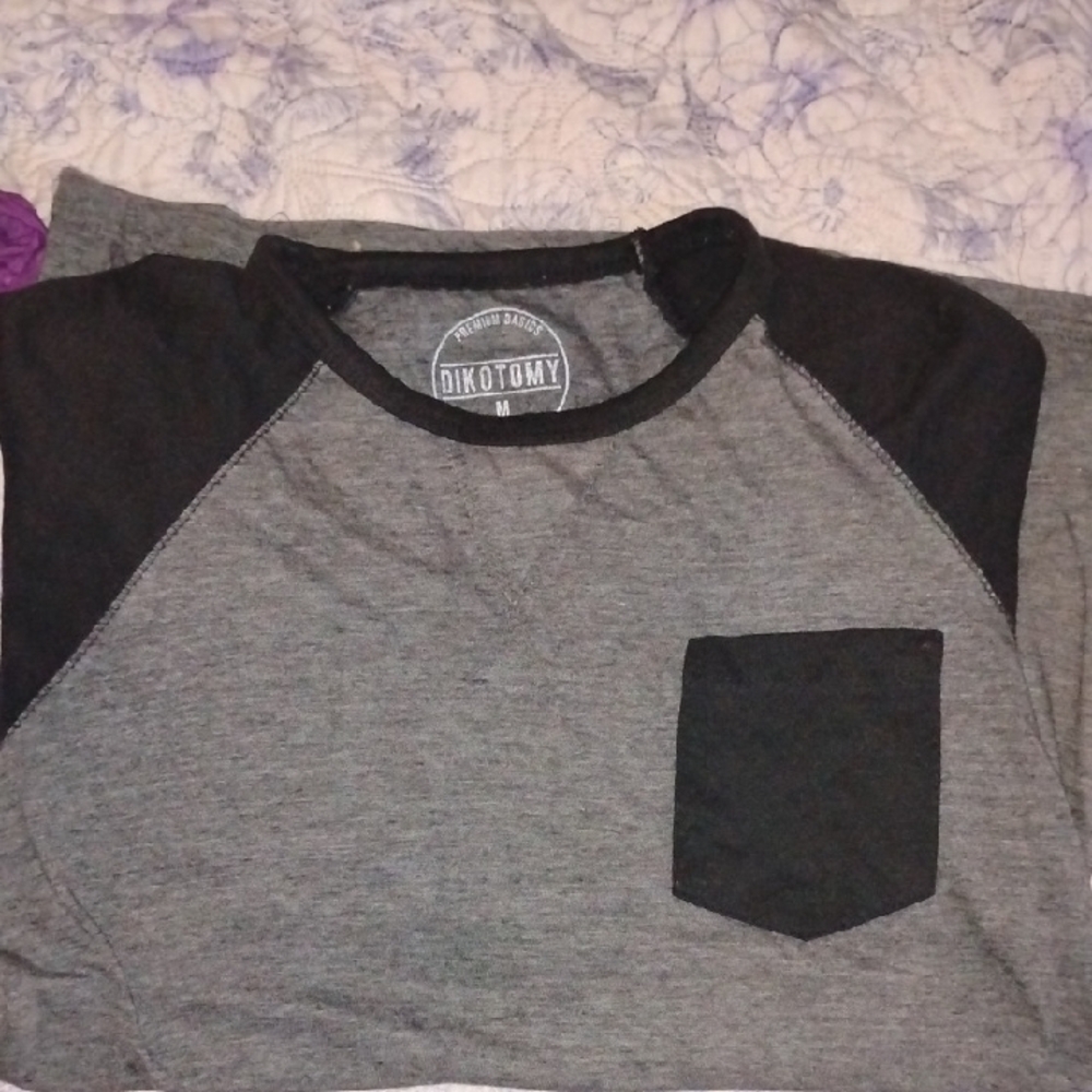 Kids Gray and Black Raglan Shirt